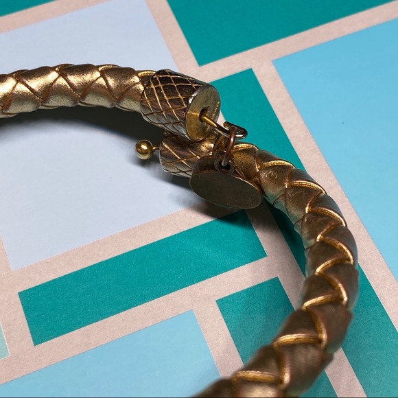 Alex and Ani Sold Out Gold Leather Wrap Bracelet - Picture 5 of 7